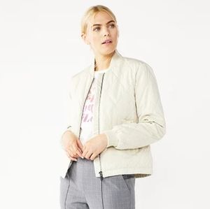 NINE WEST, Quilted Bomber Jacket, Size Large. Perfect for Spring or Fall.